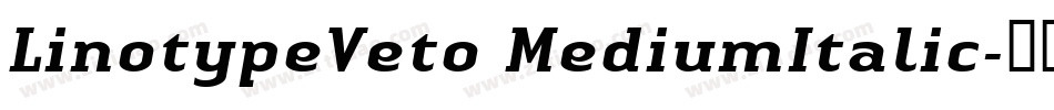 LinotypeVeto MediumItalic字体转换